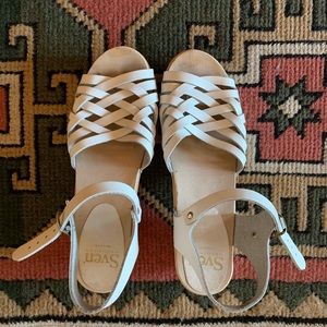 Sven Weave Clog, Ankle Strap, Low Heel